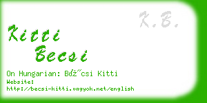 kitti becsi business card